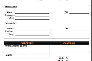 Modelo factura alquiler de plaza de garaje: en Word, PDF o Excel para descargar gratis