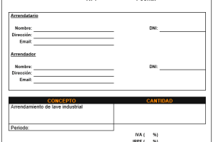 Modelo factura alquiler de nave industrial: en Word, PDF o Excel para descargar gratis