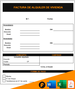 FACTURAS DE ALQUILER - Modelos gratis [2025 ]