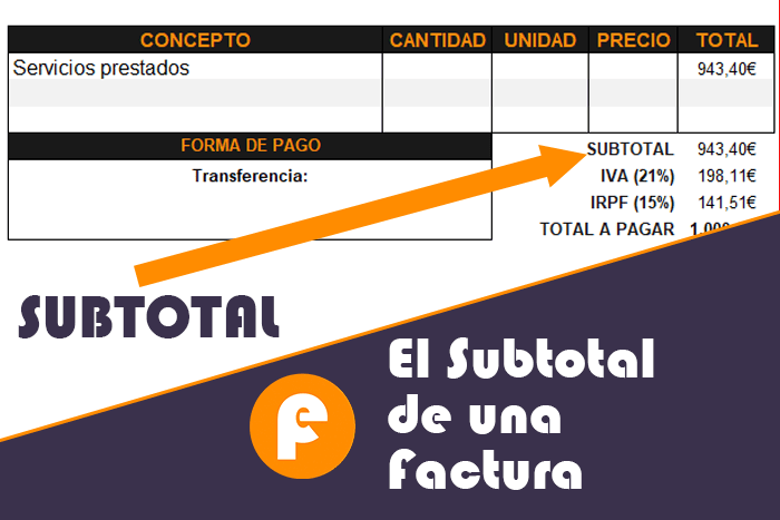 C Mo Calcular El Subtotal De Una Factura Ejemplo