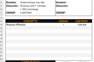 Cómo hacer la factura de Amazon Afiliados y emitirla correctamente