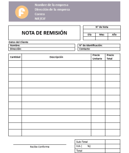 Formato de NOTA DE REMISIÓN y Cómo llenarla [ 2026 ]