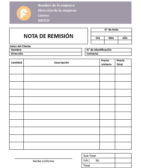 nota de remisión pdf