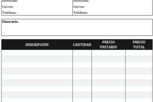 Plantilla de presupuesto de una agencia de viajes: ejemplo para descargar