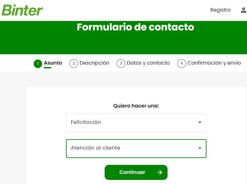 cómo contactar con atención al cliente de binter