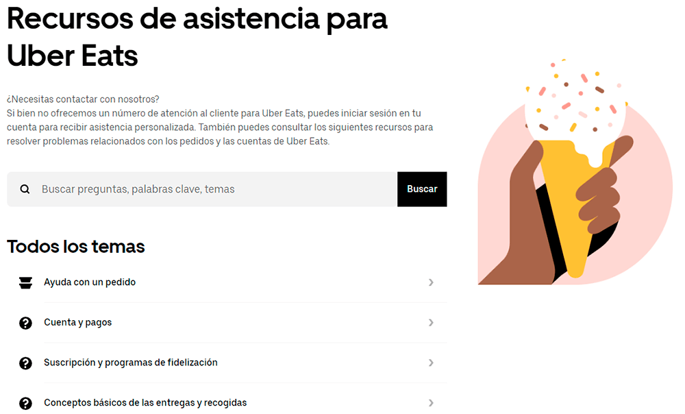 telefono uber eats