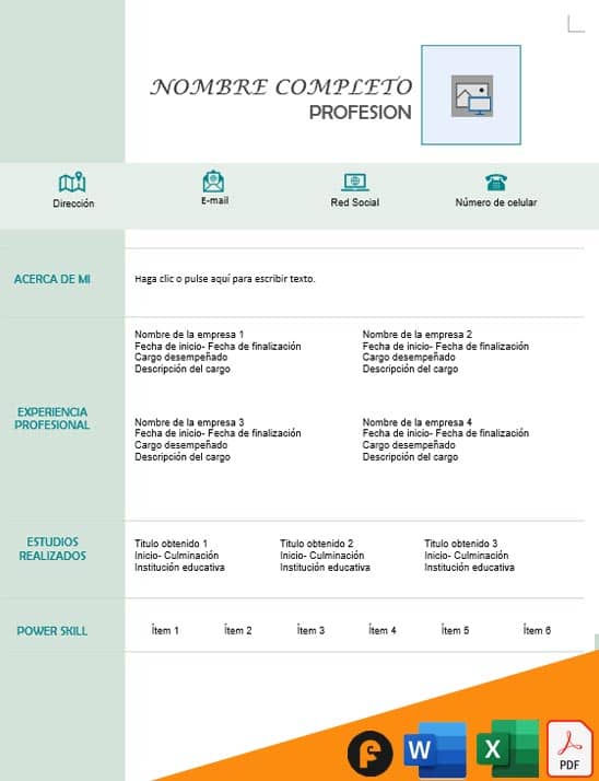 curriculum moderno plantilla WORD