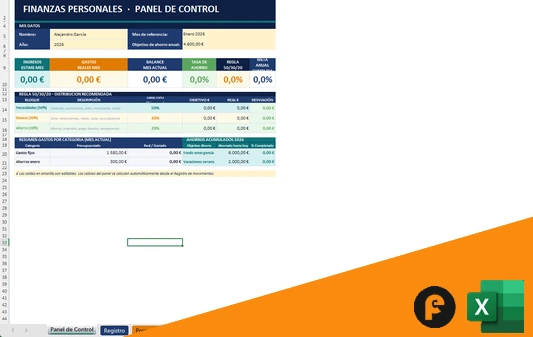 Plantilla de presupuesto personal Excel gratis